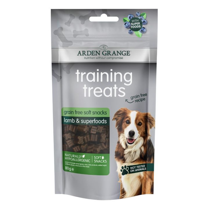 petspremium Arden Grange Grain Free - Mit Lamm und Superfoods Training Treats Snack 80 g Kostenloser Versand