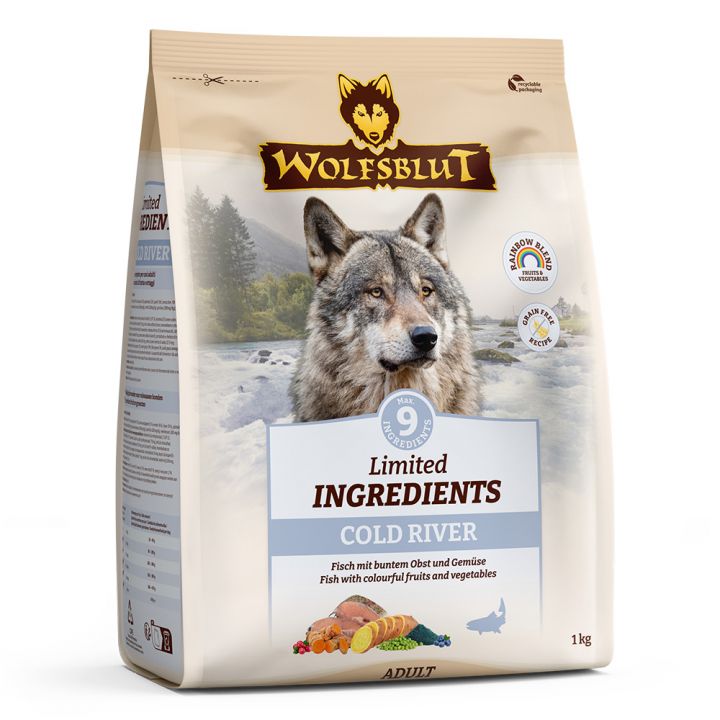 petspremium Wolfsblut Limited Ingredients Cold River - Forelle und Süßkartoffel Adult Trockenfutter 1 kg