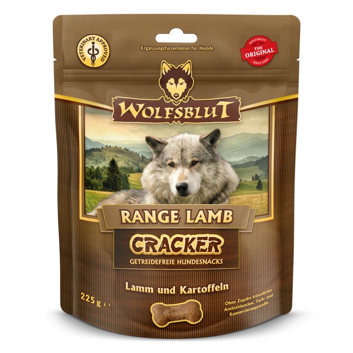 petspremium Wolfsblut Range Lamb Cracker Snack 225 g