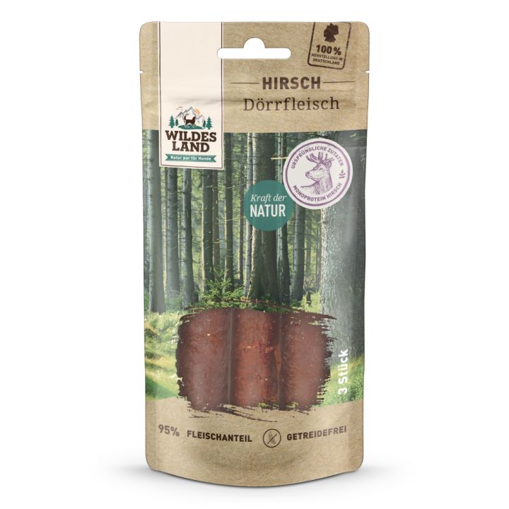petspremium Wildes Land Hirsch Dörrfleisch Snack 3 Stück Begrenztes Angebot