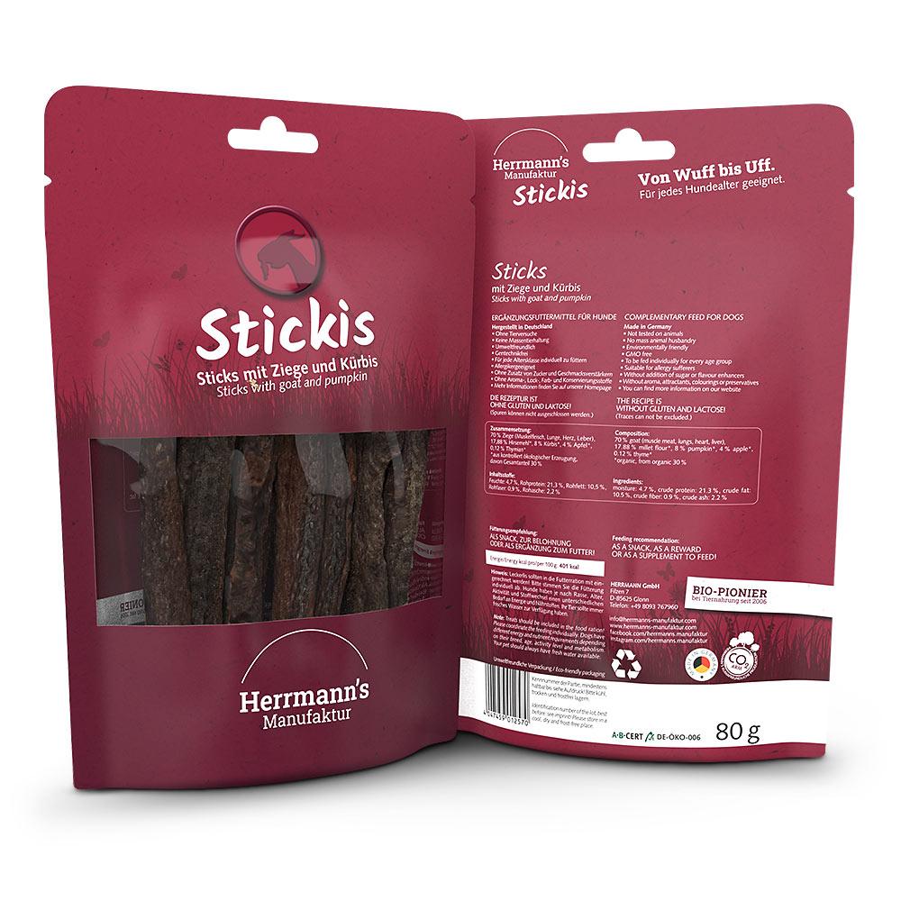 petspremium Herrmann's Ziege mit Kürbis Stickis Snack 80 g Cyber Monday