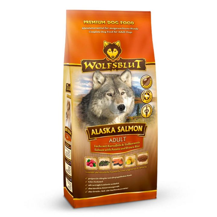 petspremium Wolfsblut Alaska Salmon - Lachs und Kartoffeln Adult Trockenfutter 500 g Jubiläumsangebot