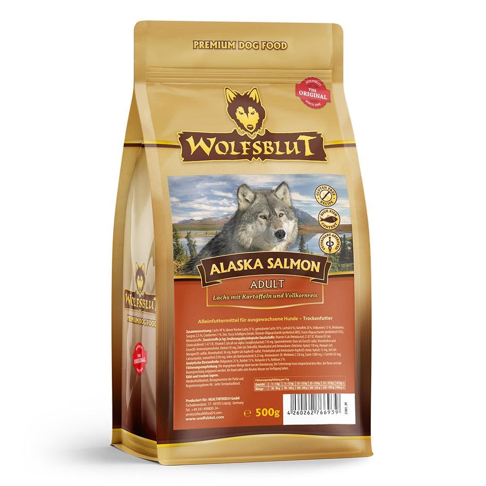 petspremium Wolfsblut Alaska Salmon - Lachs und Kartoffeln Adult Trockenfutter 500 g Jubiläumsangebot