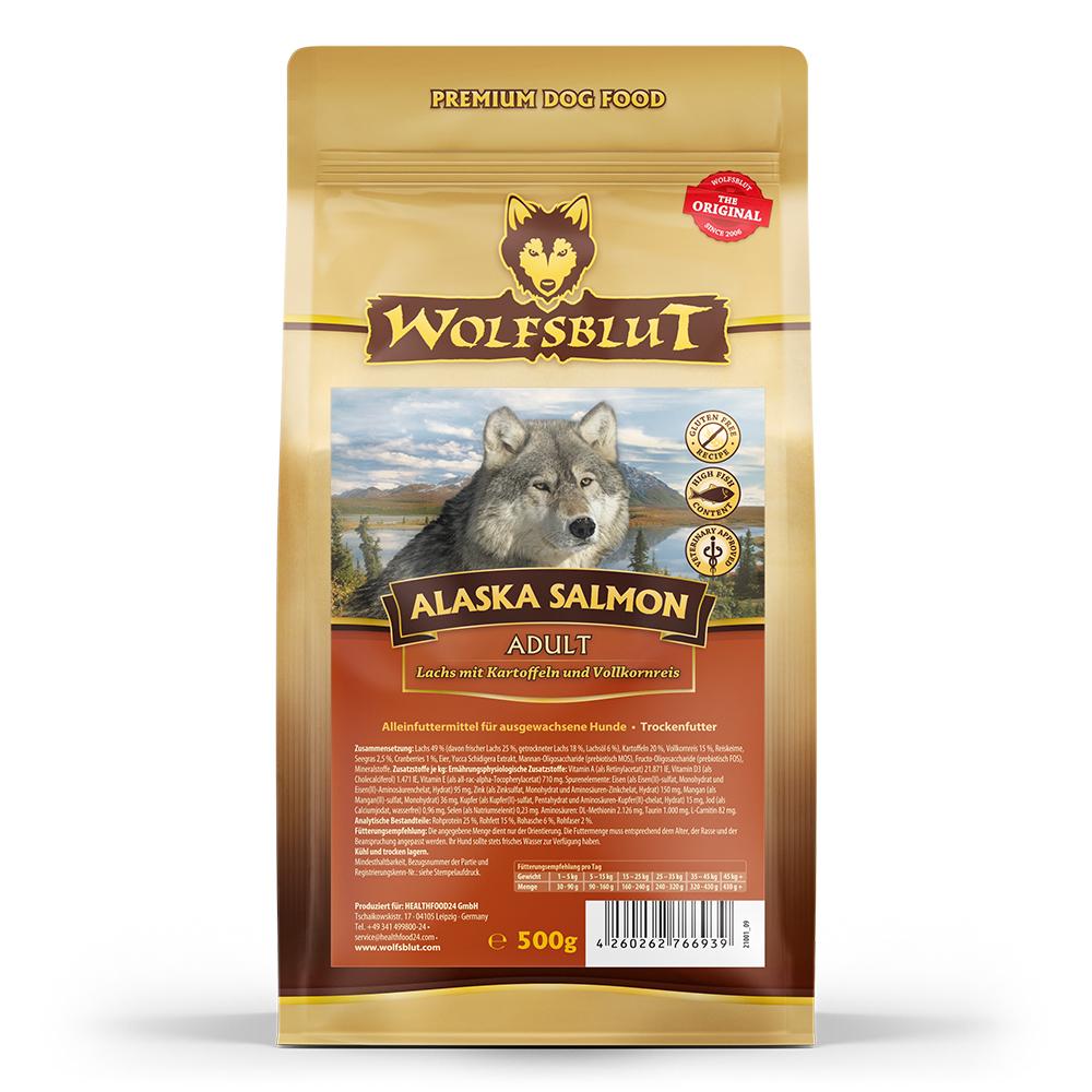 petspremium Wolfsblut Alaska Salmon - Lachs und Kartoffeln Adult Trockenfutter 500 g Jubiläumsangebot
