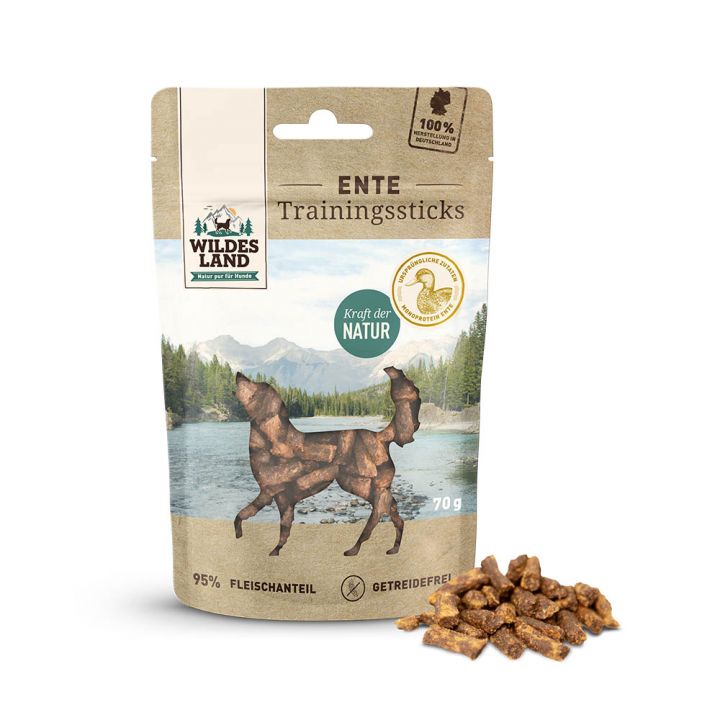 petspremium Wildes Land Ente Trainingssticks Snack 70 g
