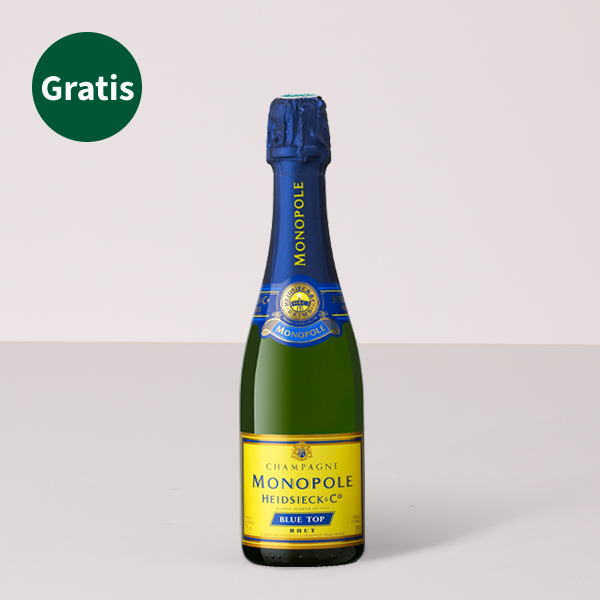 floraprima Premiumstrauß Paris mit Premiumvase & Champagner