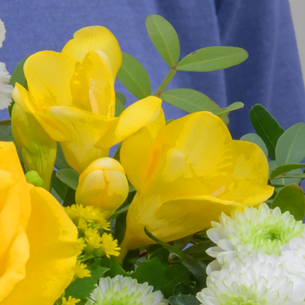 floraprima Blumenstrauß Frühlingsglanz mit Vase & Ferrero Giotto 3er Wochenangebot