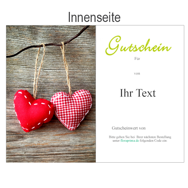 floraprima Gutschein Herz