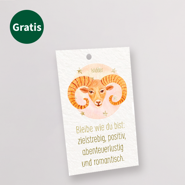floraprima Sternzeichen-Blumenstrauß Widder mit Vase & Blumenstecker 50% Rabatt für begrenzte Zeit
