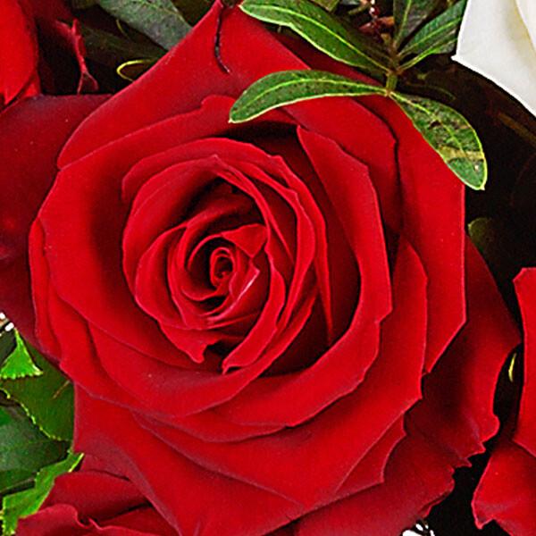 floraprima Rosenstrauß mit Vase Nur für Dich Fabrikverkauf