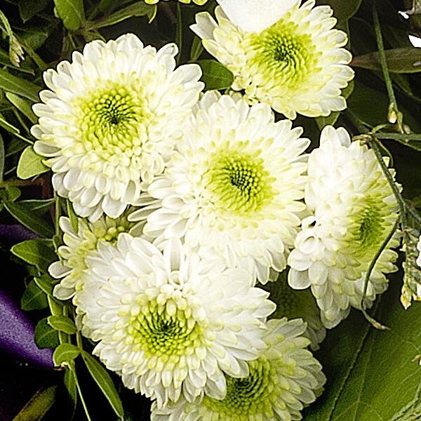 floraprima Trauerkranz in Weiß und Lila Großer Ausverkauf