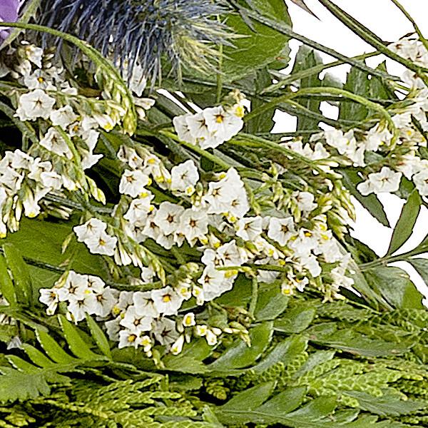 floraprima Trauerkranz in Weiß und Lila Großer Ausverkauf