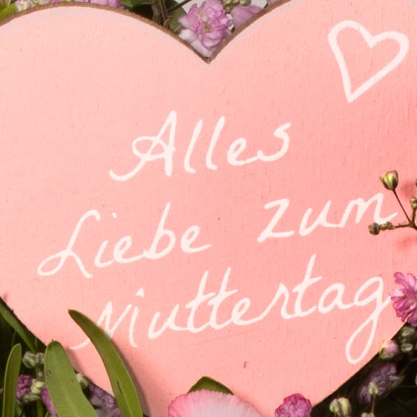 floraprima Blumenstrauß Mutterherz mit Vase & Ferrero Giotto 3er 50% Rabatt mit kostenlosem Versand