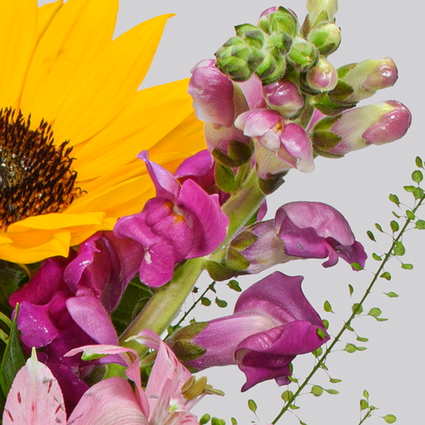 floraprima Premiumstrauß Große Freude mit Premiumvase & Ferrero Giotto 3er Fabrikladen