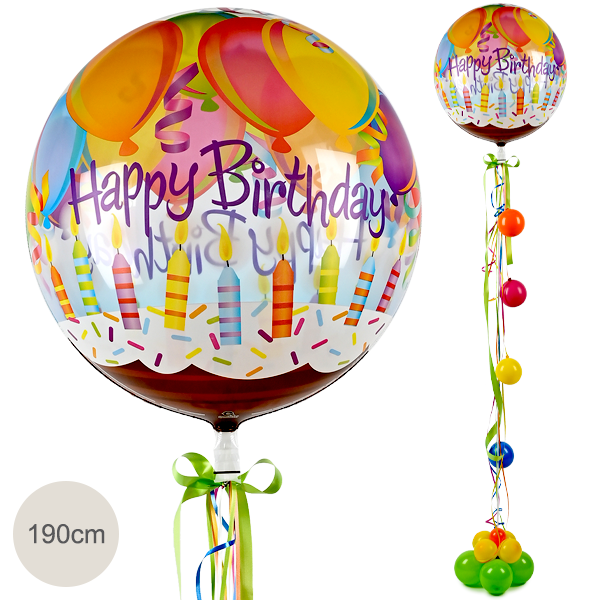 floraprima Riesenballon-Präsent Happy Birthday (190 cm) Fabrikverkauf