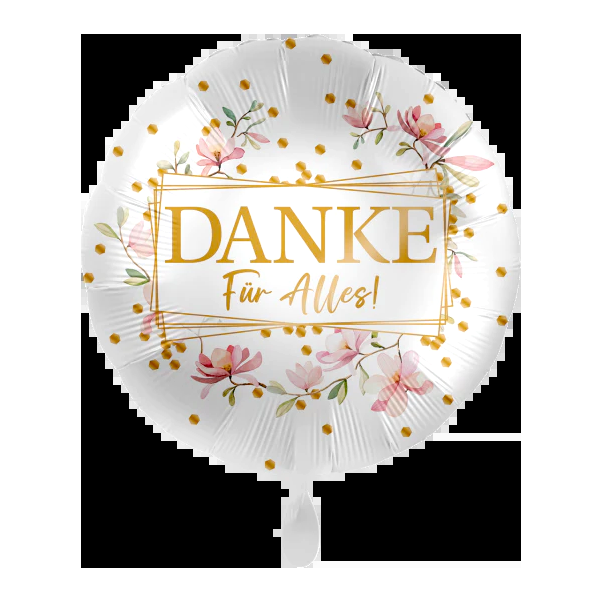floraprima Heliumballon-Geschenk „Danke für Alles “ Set Limitierter Zeitrabatt