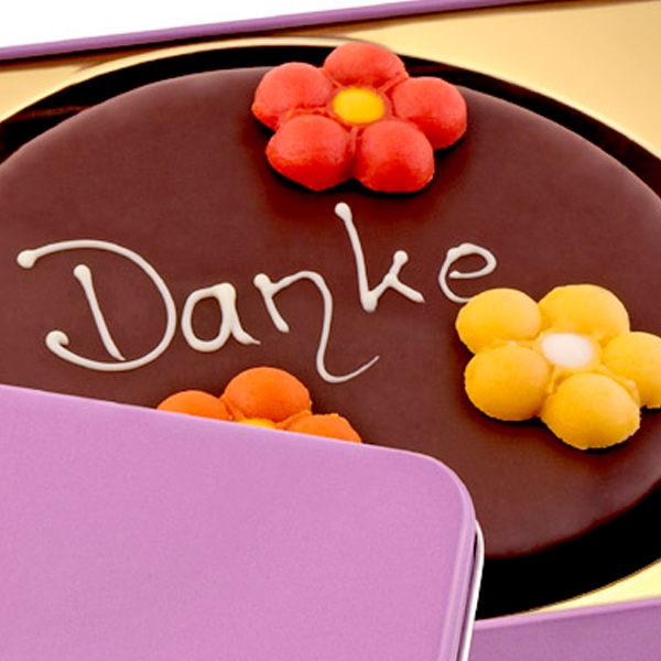 floraprima Sachertorte „Danke“ Große Rabatte