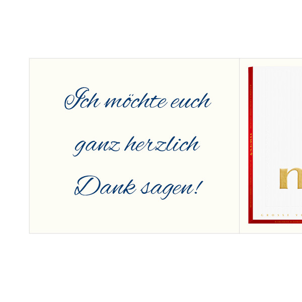 floraprima Persönliche Grußkarte mit Merci: Danke (250 g) Kostenloser Versand international