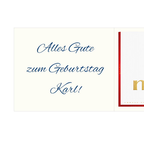 floraprima Persönliche Grußkarte mit Merci: Herzlichen Glückwunsch zum Geburtstag "Vorname" (250g) Online