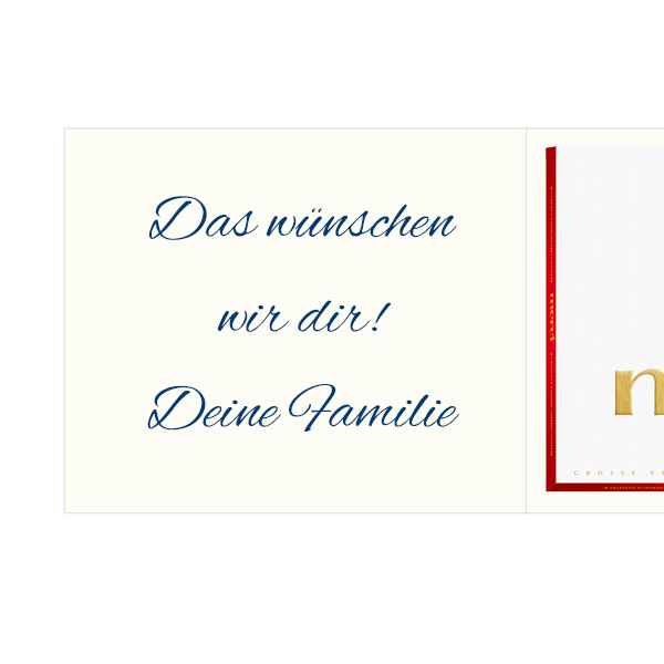 floraprima Persönliche Grußkarte mit Merci: Die besten Wünsche zum Geburtstag (250 g)