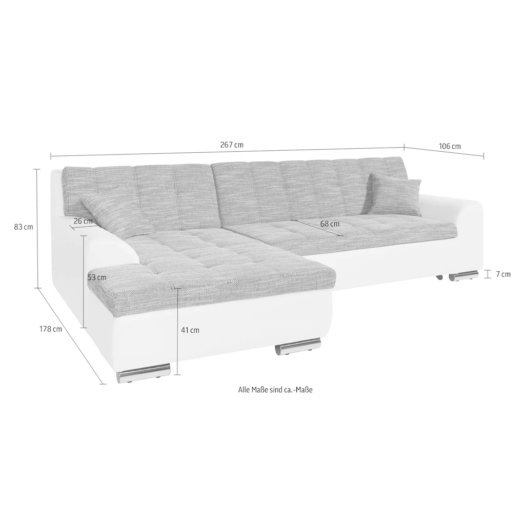 DOMO collection Ecksofa mit Bettfunktion online kaufen Blitzverkäufe