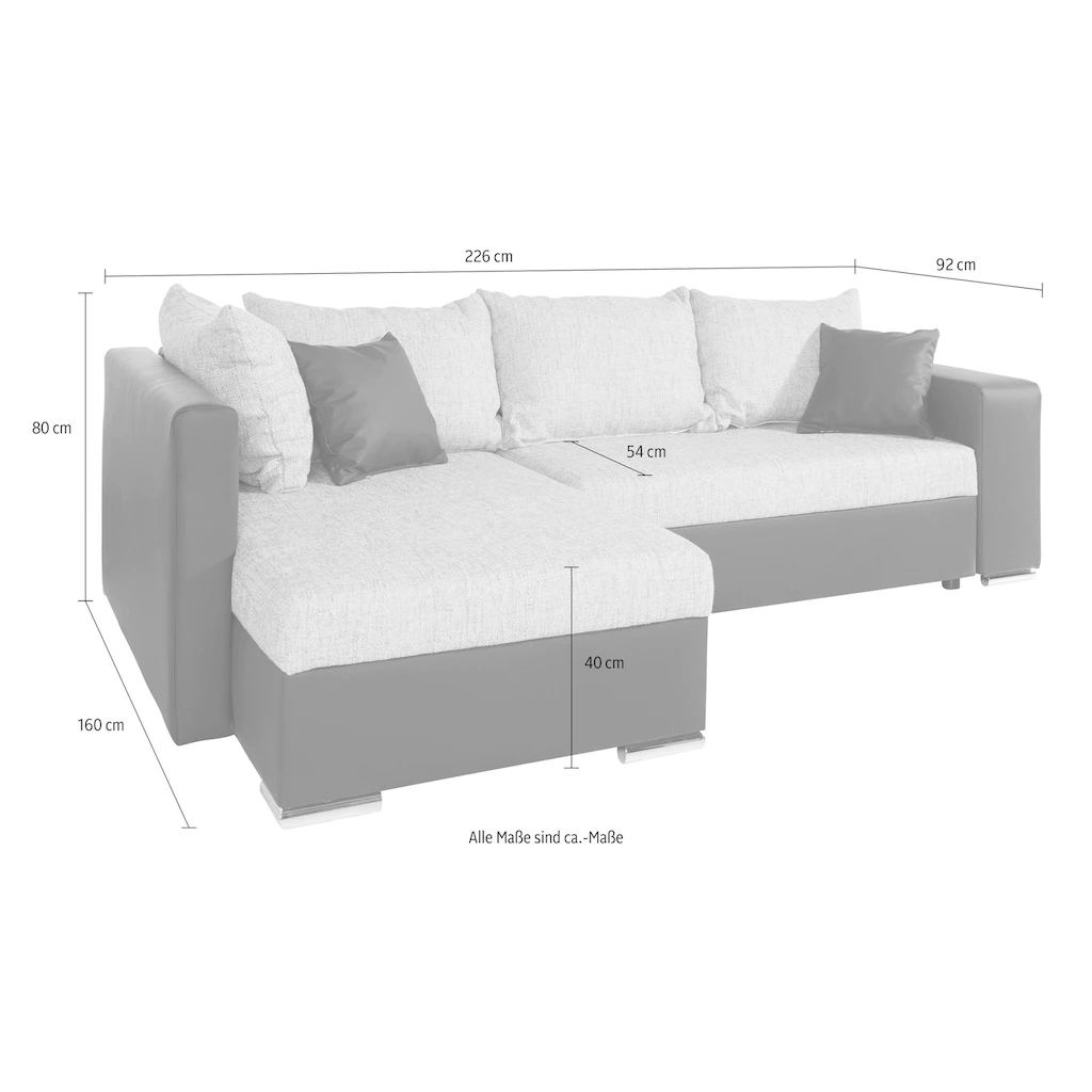 COLLECTION AB Ecksofa mit komfortablem Federkern online kaufen Kostenloser Versand