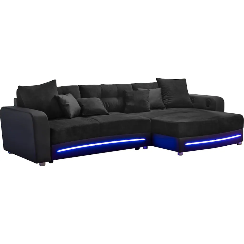 Jockenhöfer Gruppe Ecksofa Laredo inklusive RGB-LED-Beleuchtung und Bluetooth-Soundsystem kaufen Limitierter Zeitrabatt