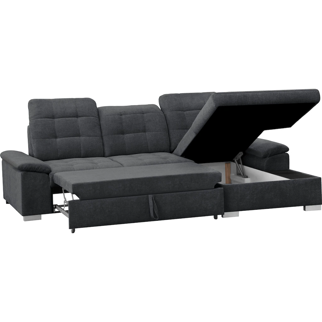 WERK2 Ecksofa Carmen Sofa Eckcouch mit Schlaffunktion Bettkasten und Sitztiefenverstellung kaufen Sonderangebot