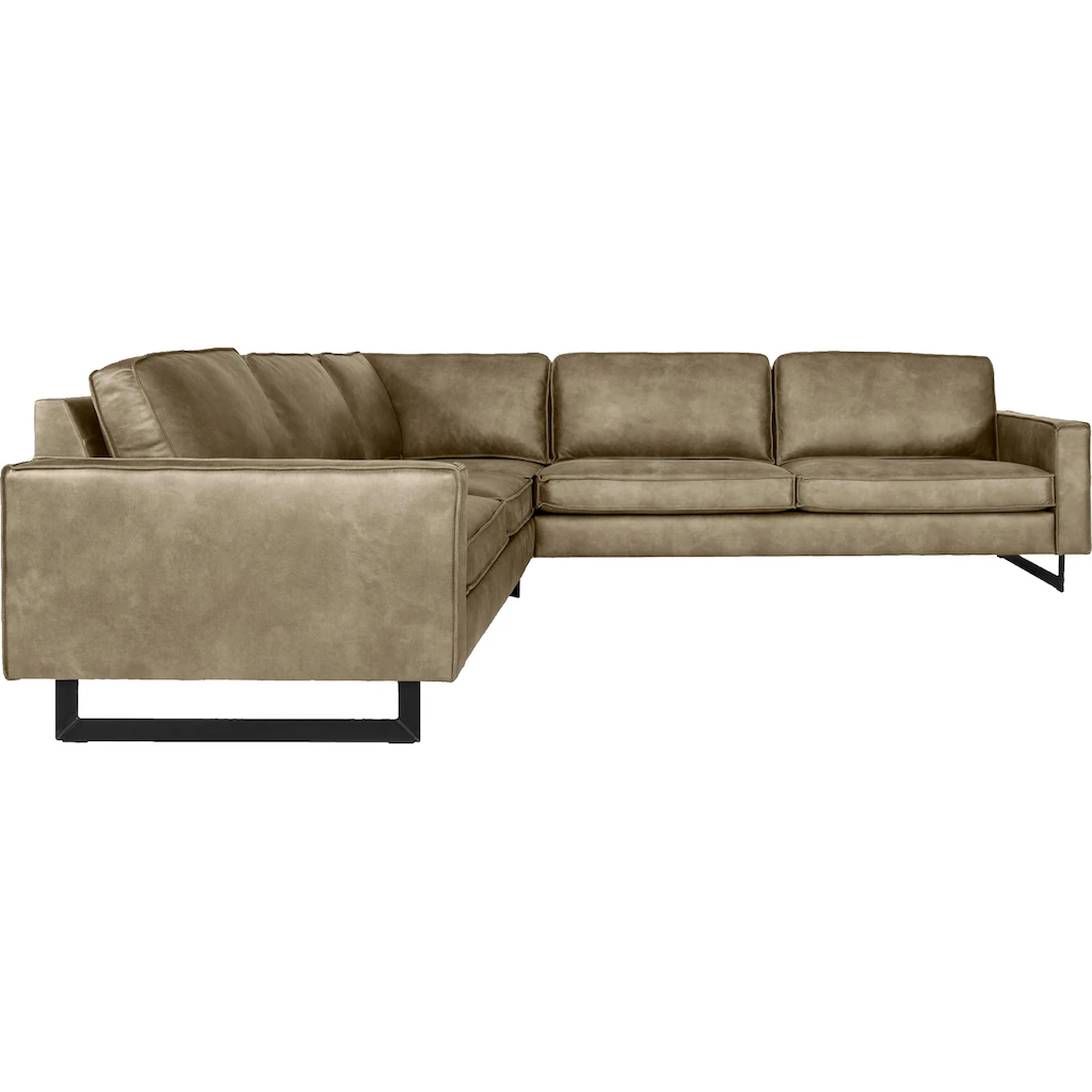 Places of Style Ecksofa »Pinto 250/290 cm langer Schenkel XXL Ottomane« Cord Feincord Luxus-Microfaser Leder und Chenille kaufen Versandkostenfrei