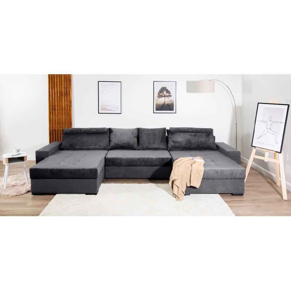COLLECTION AB Wohnlandschaft »XXXL-Josy Relax U-Form Breite 352 cm mit 2 gleich großen Recamieren« inkl. Bettfunktion Bettkasten mit 4 Rückenkissen in zwei Größen Preisnachlass