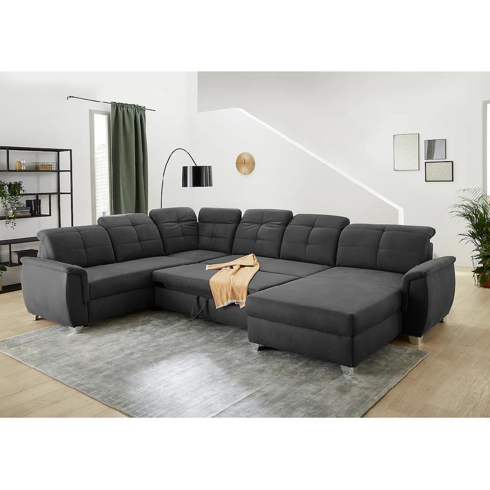 Jockenhöfer Gruppe Wohnlandschaft »Livorno U-Form« mit 7 individuell verstellbaren Kopfteilen Bett- und Relaxfunktion kaufen Saisonschlussverkauf