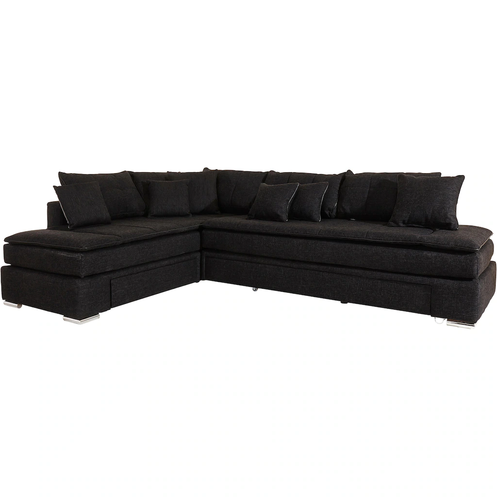 INOSIGN Ecksofa »Night & Day L-Form mit Dauer-Schlaffunktion ohne Armlehnen« mit Boxspring-Bettfunktion 180x200 cm und Bettkasten Dauerschläfer Weihnachtsangebot