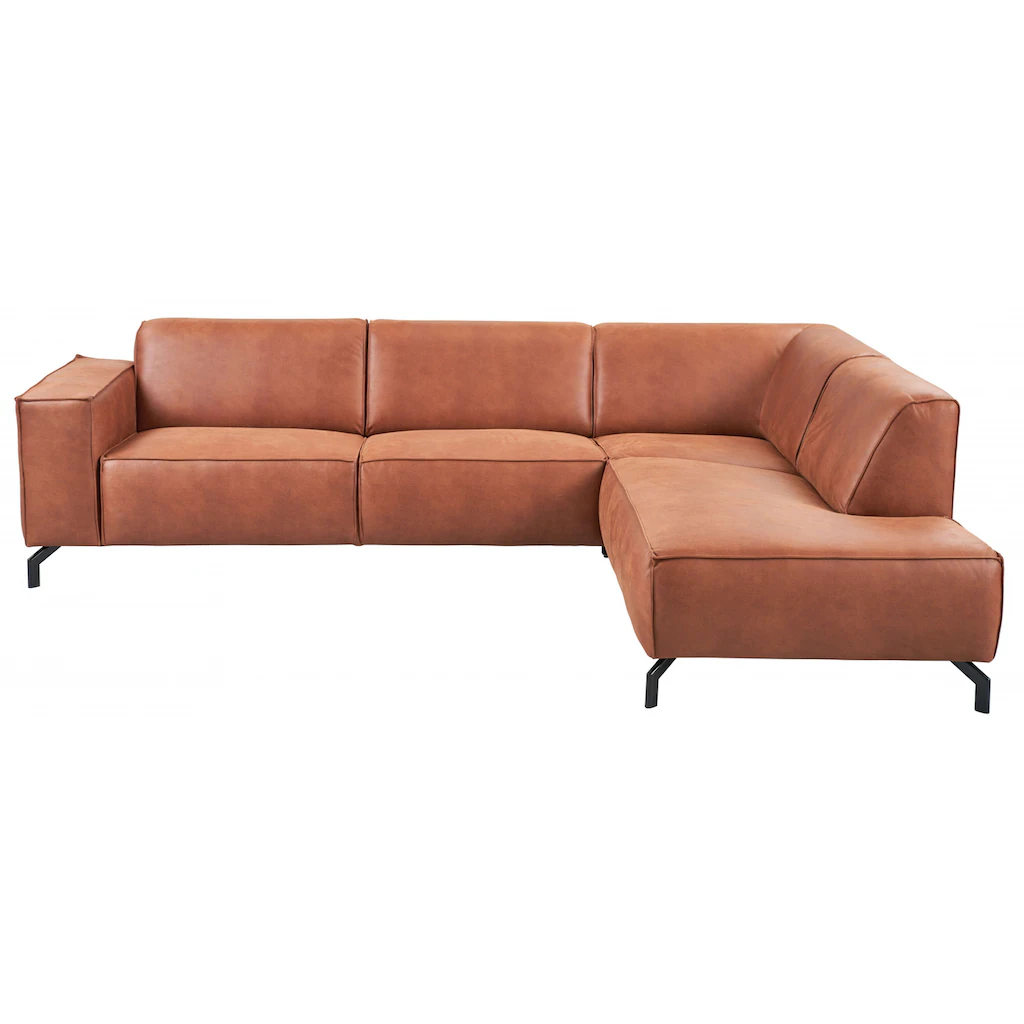 Places of Style Ecksofa Lorcan in Lederoptik oder Strukturstoff lieferbar kaufen Muttertagsangebot