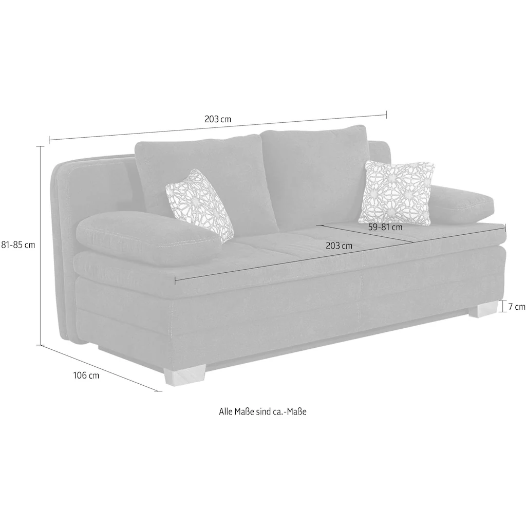 Jockenhöfer Gruppe Schlafsofa »Lincoln« mit Bettfunktion und Bettkasten als Dauerschläfer geeignet kaufen Bestseller