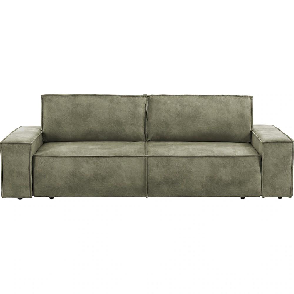 Home affaire 3-Sitzer »SHERWOOD Schlafsofa (257cm) Cord Samtvelours Vintage-Lederoptik« Schlaffunktion mit Bettkasten (ca. 136/200cm) kaufen Begrenzte Freigabe