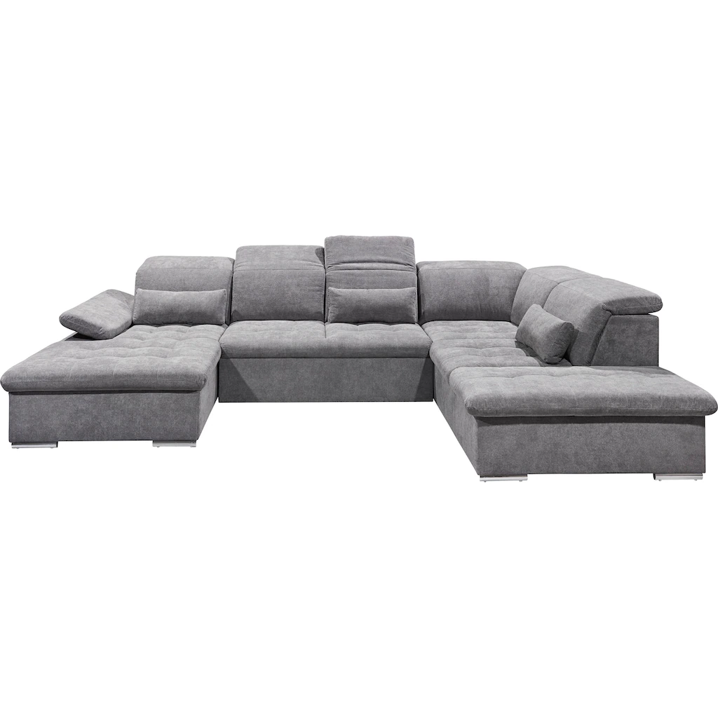 ED EXCITING DESIGN Wohnlandschaft Wayne mit Bettfunktion Bettkasten und Nierenkissen. 1 Armteil- und 5 Kopfteilverstellungen kaufen Letzter Tag