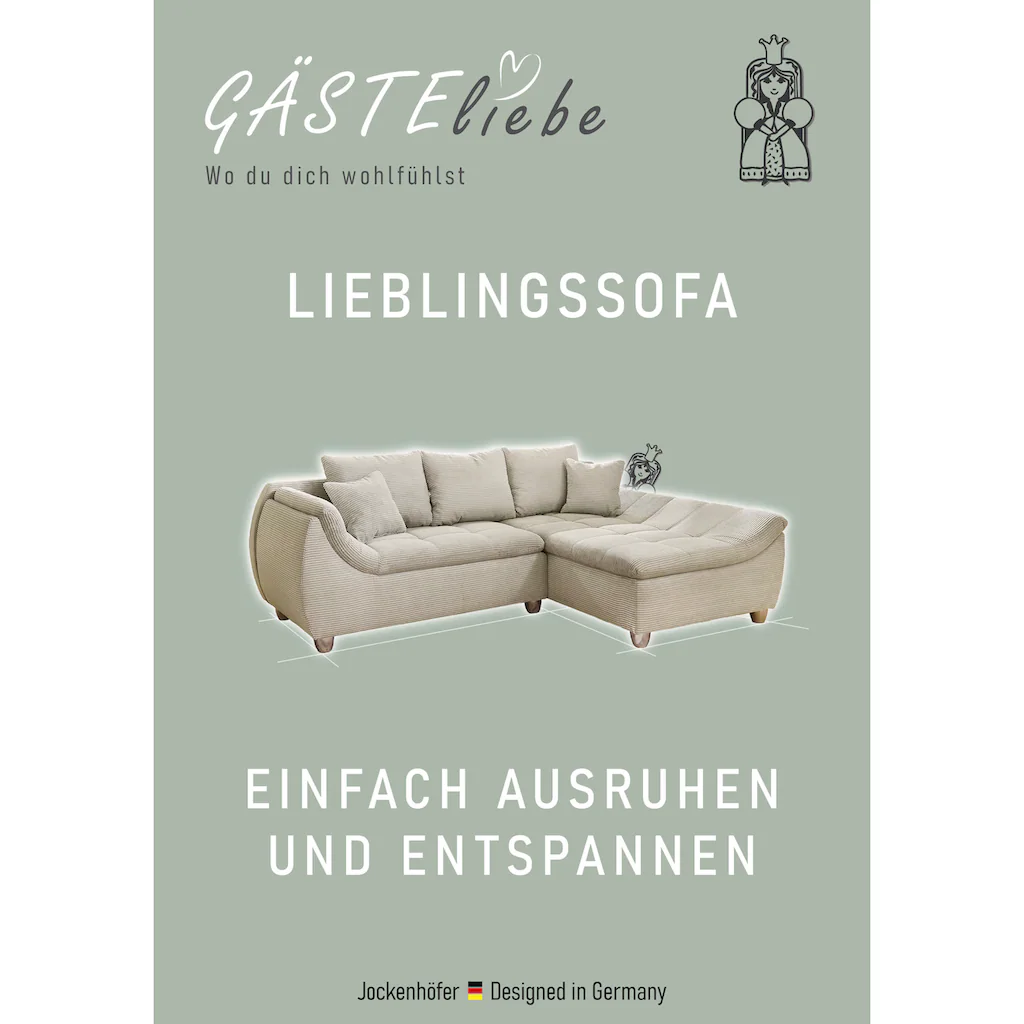 Jockenhöfer Gruppe Ecksofa Genua incl. 3 loser Rücken- und 2 Zierkissen kaufen Vierteljährliche Förderung