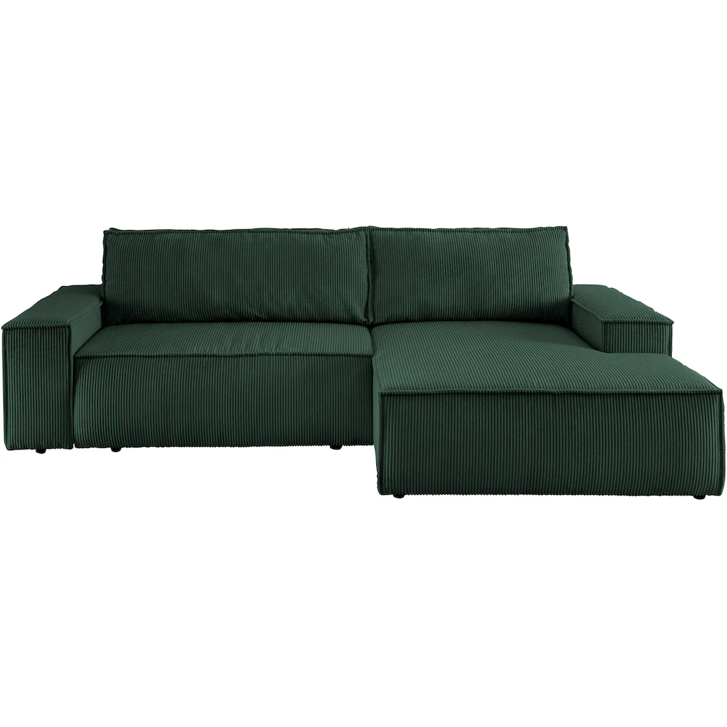 Ecksofa SHERWOOD Schlafsofa mit Bettkasten Cord-Bezug kaufen Super Rabatt