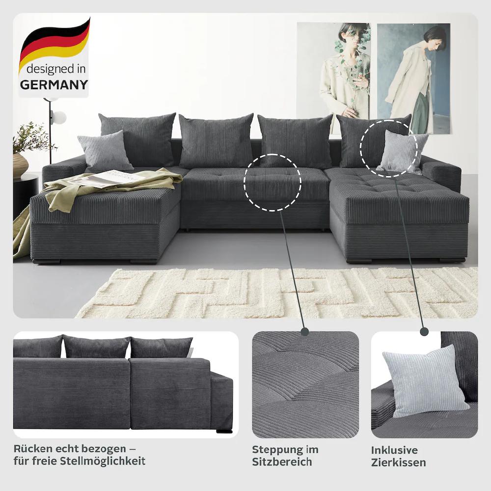COLLECTION AB Wohnlandschaft 30 Jahre Jubiläums-Modell Josy inkl. Bettfunktion Bettkasten und Zierkissen kaufen Riesige Rabatte