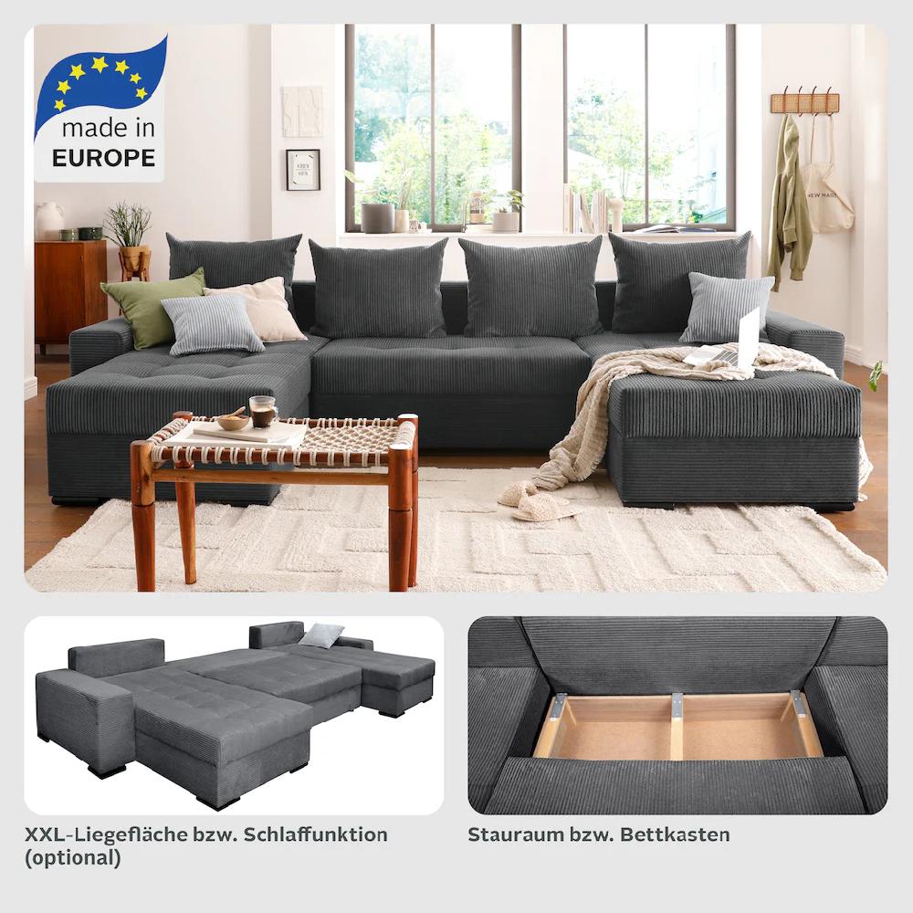 COLLECTION AB Wohnlandschaft 30 Jahre Jubiläums-Modell Josy inkl. Bettfunktion Bettkasten und Zierkissen kaufen Riesige Rabatte