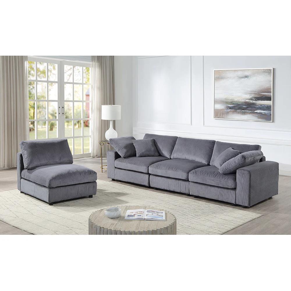 RAUM.ID 4-Sitzer »Bennid XXL-Modulsofa mit vielen individuellen Stellmöglichkeiten« (4 St.) inklusive 2 großen und 2 kleinen Zierkissen im flauschigen Cord kaufen Fabrikpreis