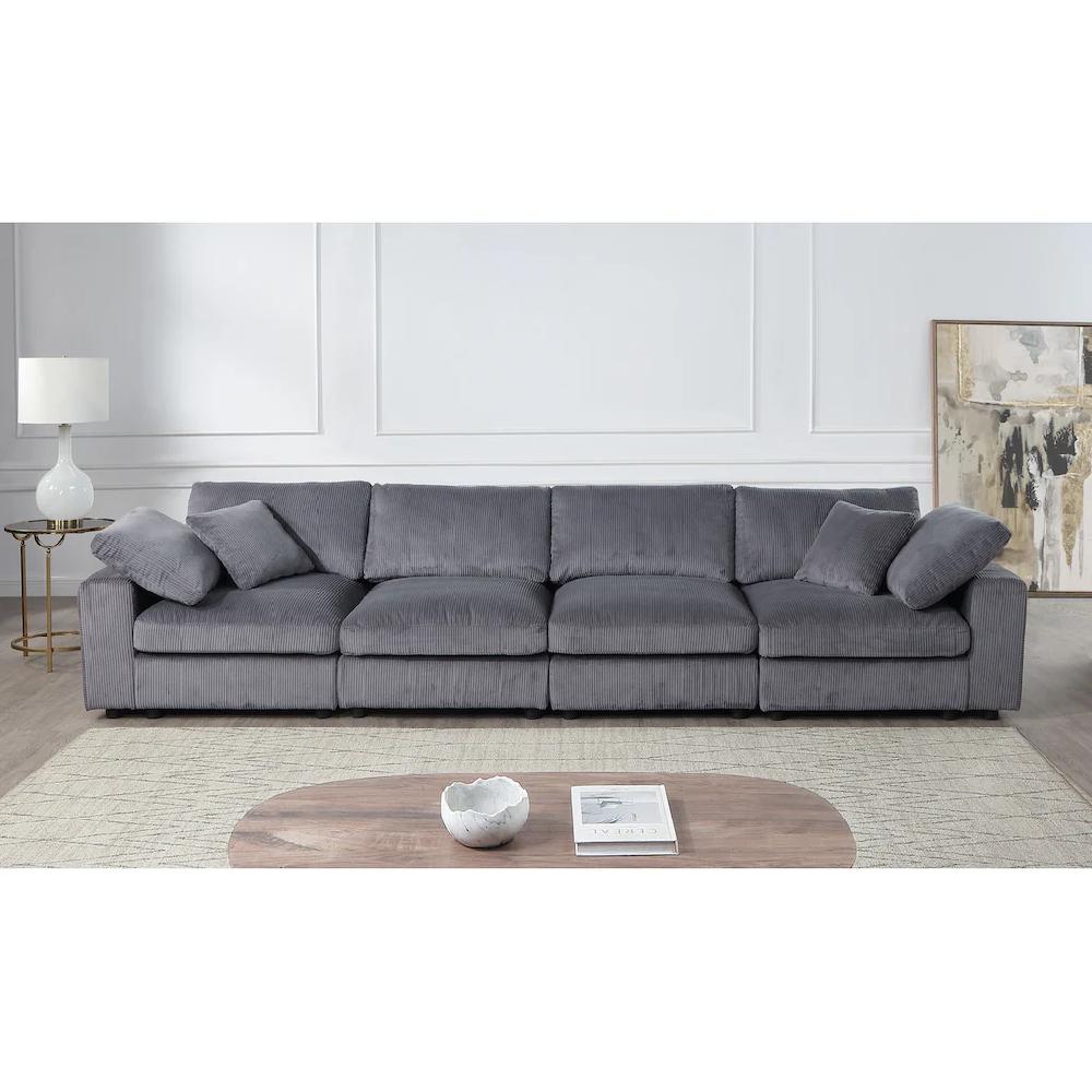 RAUM.ID 4-Sitzer »Bennid XXL-Modulsofa mit vielen individuellen Stellmöglichkeiten« (4 St.) inklusive 2 großen und 2 kleinen Zierkissen im flauschigen Cord kaufen Fabrikpreis