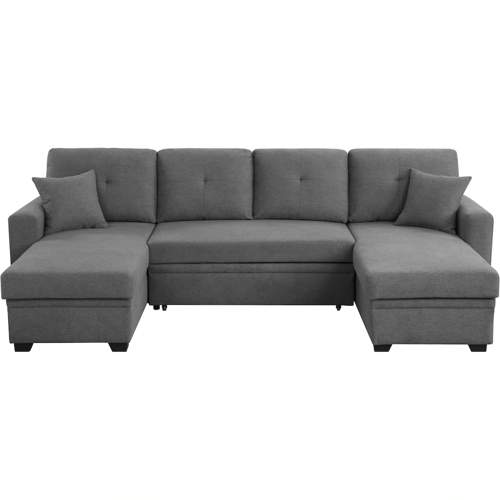 ATLANTIC home collection Wohnlandschaft »Gerrit U-Form« Wohnlandschaft Recamieren mit Bettkasten Bettfunktion kaufen Flash Sale
