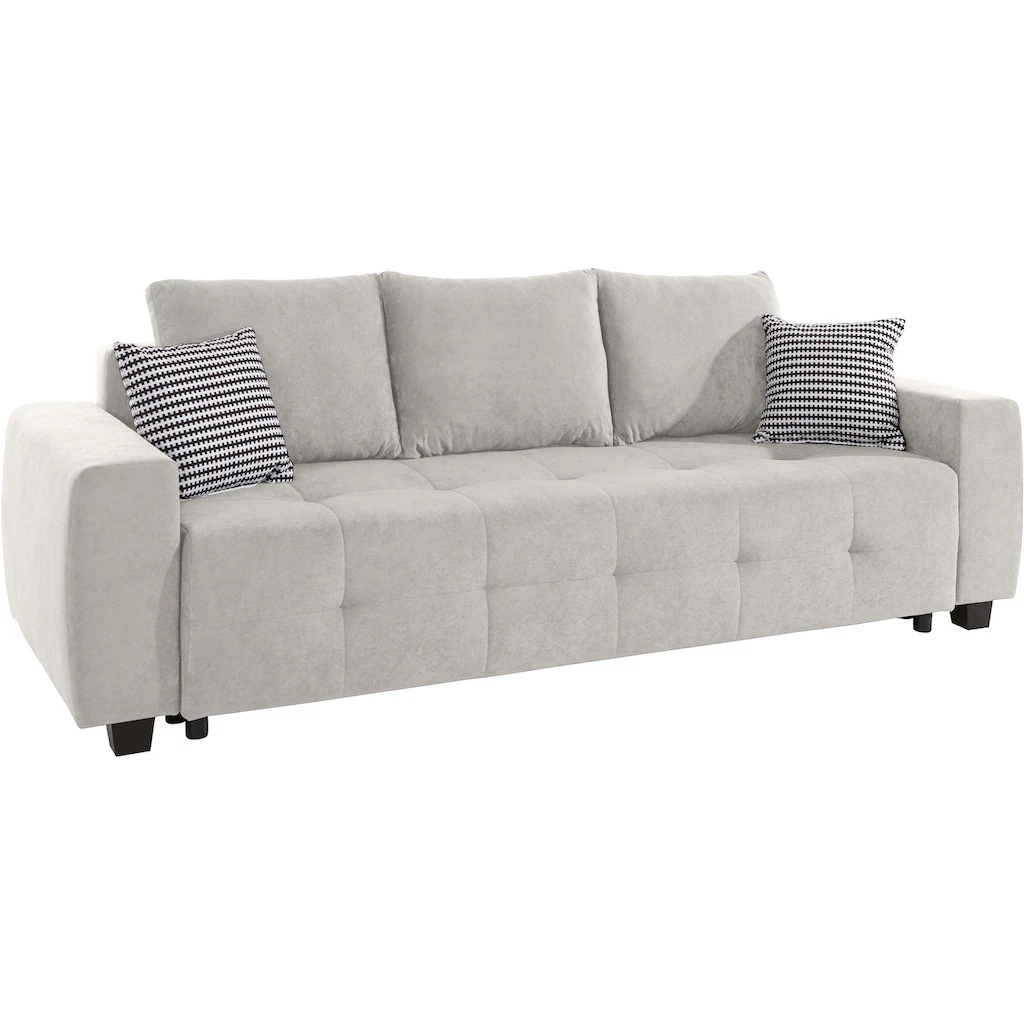 COLLECTION AB Schlafsofa »Bella« mit Bettfunktion und Bettkasten inkl. loser Rücken- und Zierkissen kaufen Preisnachlass