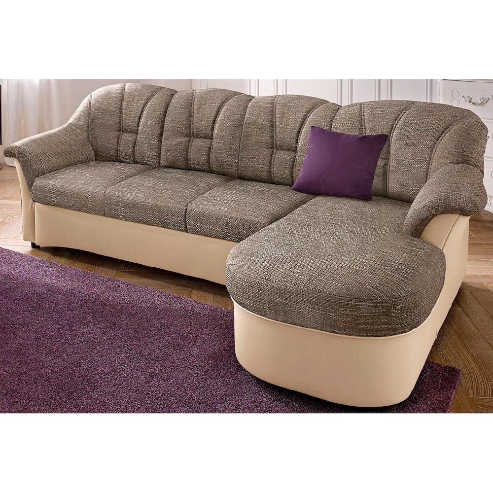 DOMO collection Ecksofa »Flores Schlafsofa B/T/H: 233/142/86 cm L-Form« wahlweise mit Bettfunktion wahlweise mit Federkern auch in Leder kaufen Saisonschlussverkauf