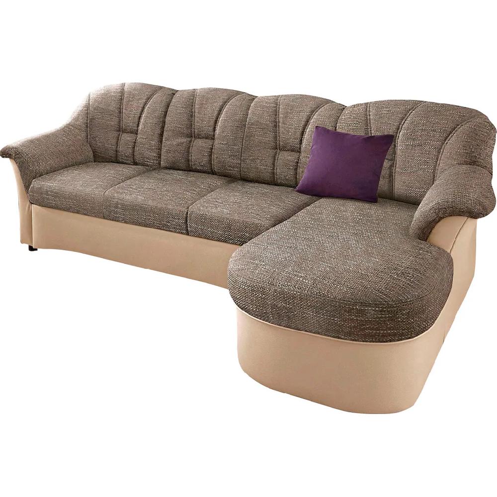 DOMO collection Ecksofa »Flores Schlafsofa B/T/H: 233/142/86 cm L-Form« wahlweise mit Bettfunktion wahlweise mit Federkern auch in Leder kaufen Saisonschlussverkauf