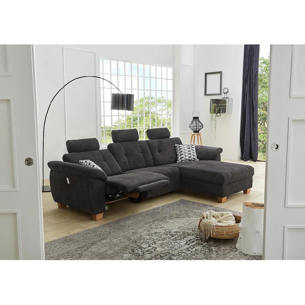 Jockenhöfer Gruppe Ecksofa »Savona L-Form« jeweils mit USB-Ladestation an der Armlehne und mit Relaxfunktion kaufen Blitzangebot