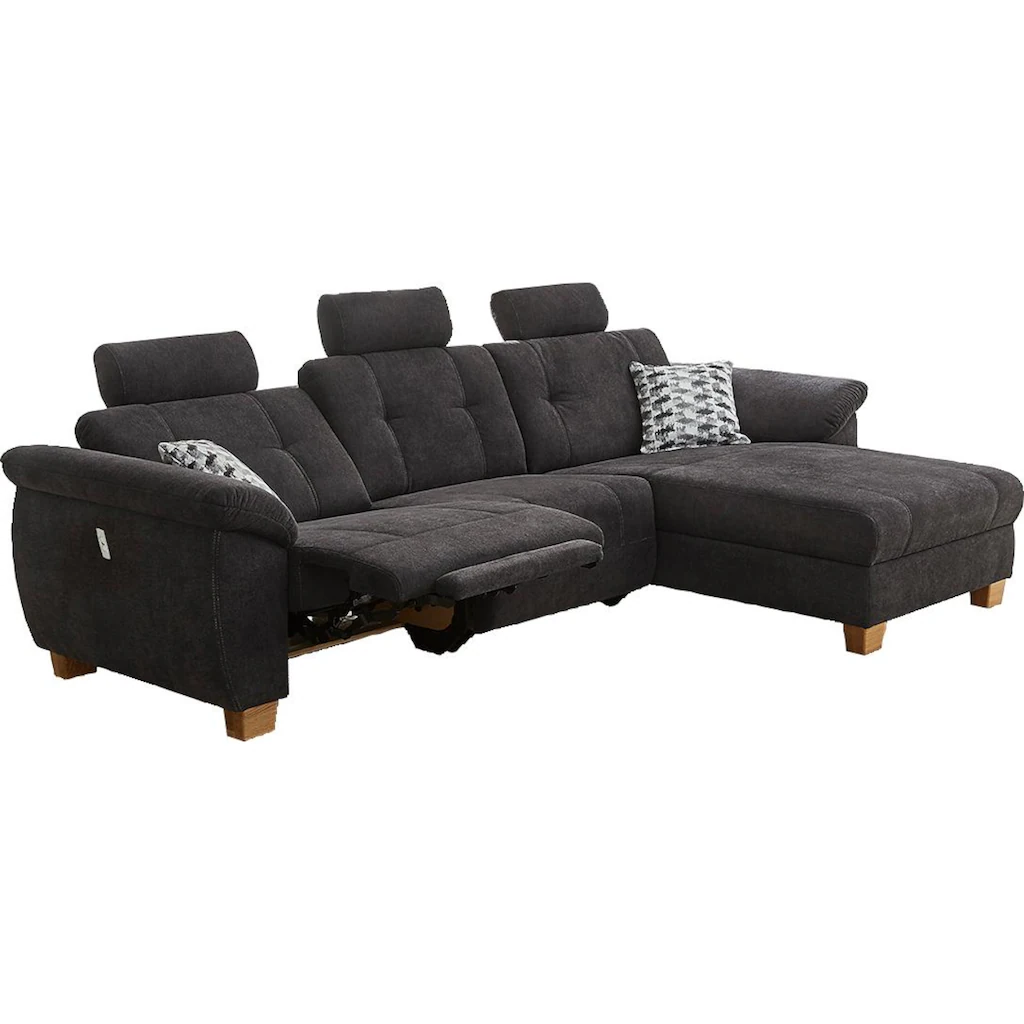 Jockenhöfer Gruppe Ecksofa »Savona L-Form« jeweils mit USB-Ladestation an der Armlehne und mit Relaxfunktion kaufen Blitzangebot