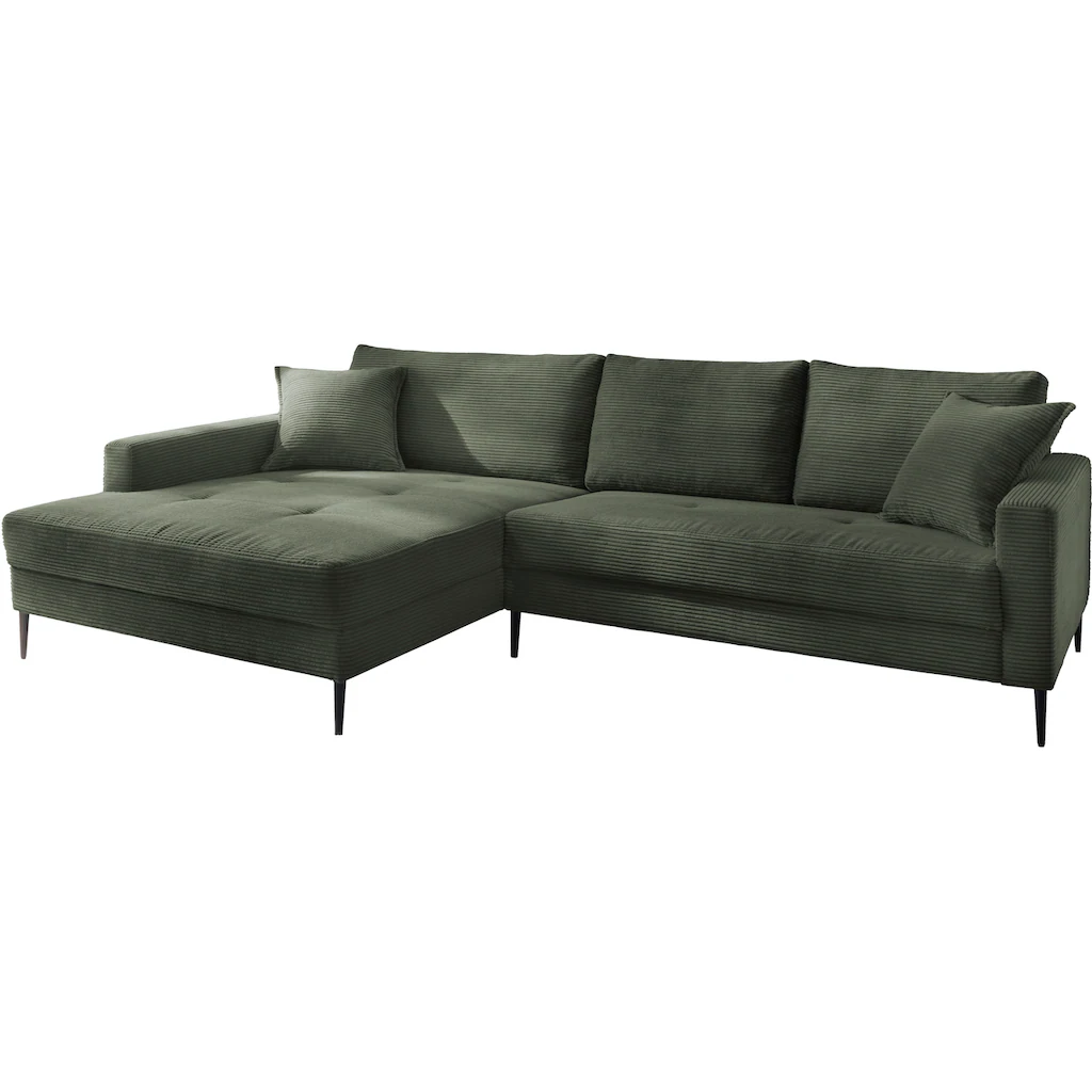 Trends by HG Ecksofa »Summer L-Form« in Cord-Stoff mit Metallfuß kaufen Bestseller