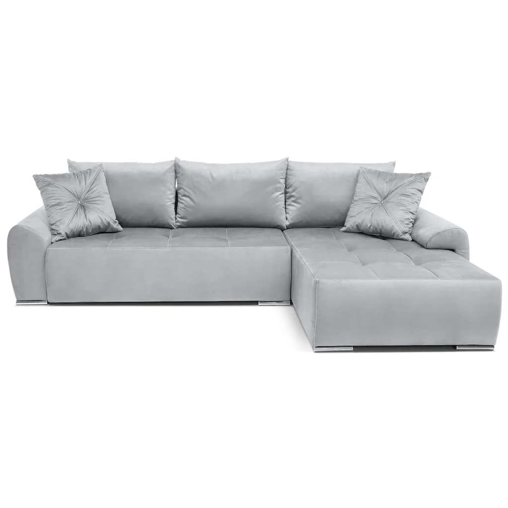 COLLECTION AB Ecksofa »30 Jahre Jubiläums-Modell Bilbao L-Form« inkl. Bettfunktion und Bettkasten Zierkissen mit Strassstein kaufen Sonderangebote
